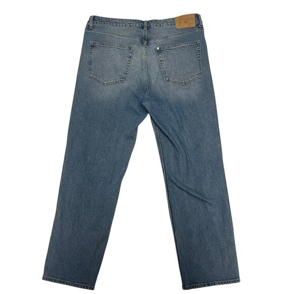Brock Collection X H&M Women's Light Wash Straight Leg Denim Jeans Size 14 - Picture 3 of 8